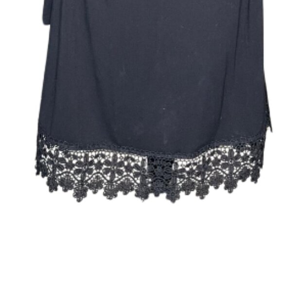 UNBRANDED Dark Romantic Cold Shoulder Mini Dress with 3D Floral Appliqué Large - Picture 6 of 10